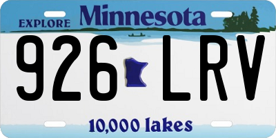 MN license plate 926LRV