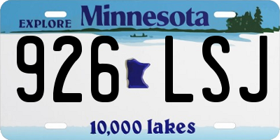 MN license plate 926LSJ