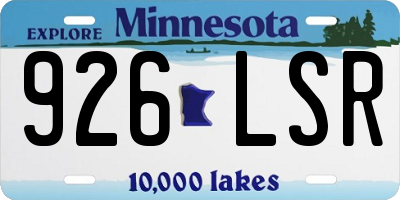 MN license plate 926LSR