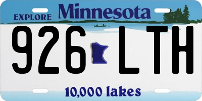 MN license plate 926LTH