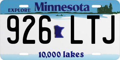 MN license plate 926LTJ