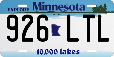 MN license plate 926LTL