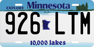 MN license plate 926LTM