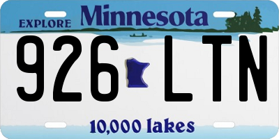 MN license plate 926LTN