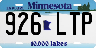 MN license plate 926LTP
