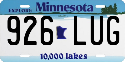 MN license plate 926LUG