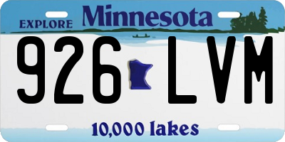 MN license plate 926LVM