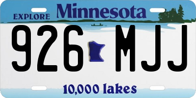 MN license plate 926MJJ