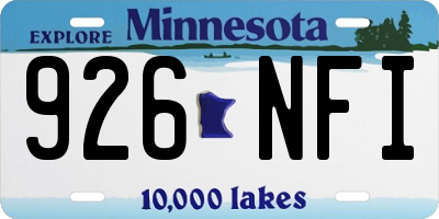 MN license plate 926NFI