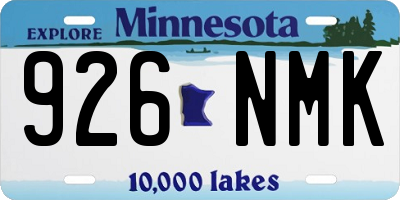 MN license plate 926NMK