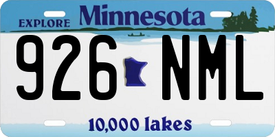 MN license plate 926NML