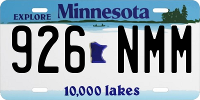 MN license plate 926NMM