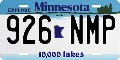 MN license plate 926NMP