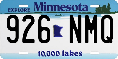 MN license plate 926NMQ