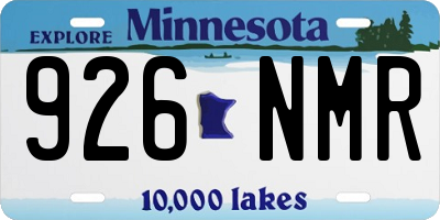 MN license plate 926NMR