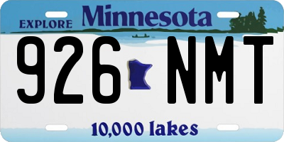MN license plate 926NMT