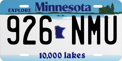 MN license plate 926NMU