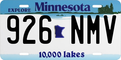 MN license plate 926NMV