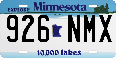 MN license plate 926NMX