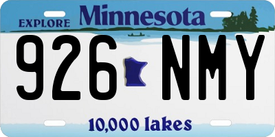 MN license plate 926NMY