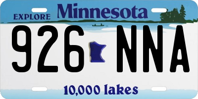 MN license plate 926NNA