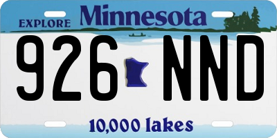 MN license plate 926NND