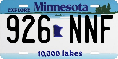 MN license plate 926NNF