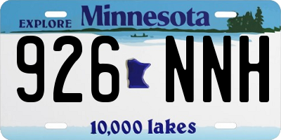 MN license plate 926NNH