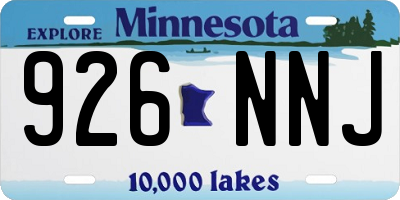 MN license plate 926NNJ