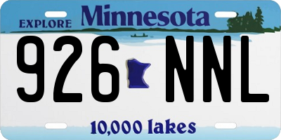 MN license plate 926NNL