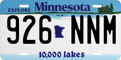 MN license plate 926NNM