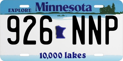 MN license plate 926NNP
