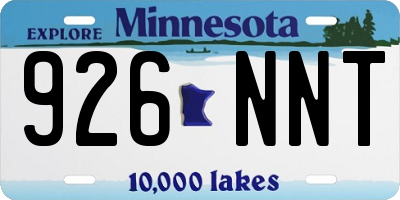 MN license plate 926NNT