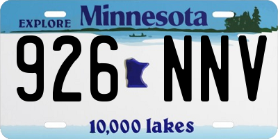 MN license plate 926NNV