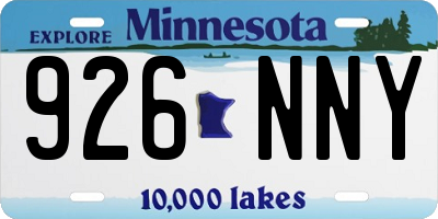 MN license plate 926NNY