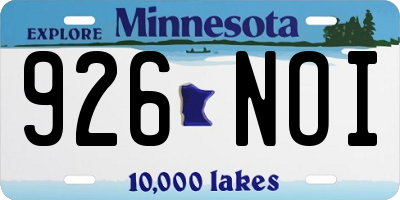 MN license plate 926NOI