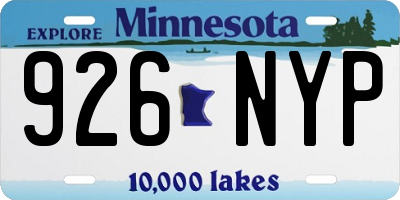 MN license plate 926NYP