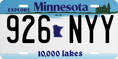 MN license plate 926NYY