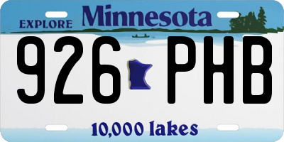 MN license plate 926PHB