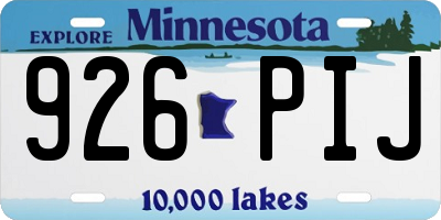 MN license plate 926PIJ
