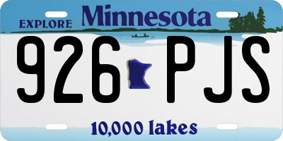 MN license plate 926PJS