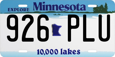 MN license plate 926PLU