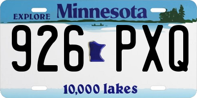 MN license plate 926PXQ