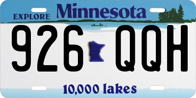 MN license plate 926QQH