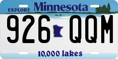 MN license plate 926QQM
