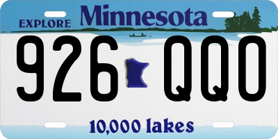 MN license plate 926QQO