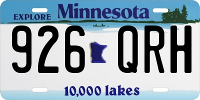 MN license plate 926QRH