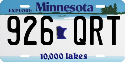 MN license plate 926QRT