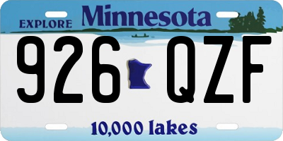 MN license plate 926QZF