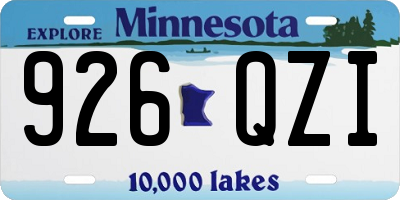 MN license plate 926QZI